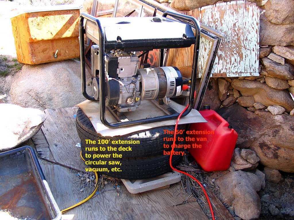 The 5000 Watt Generator And The Extension Cords