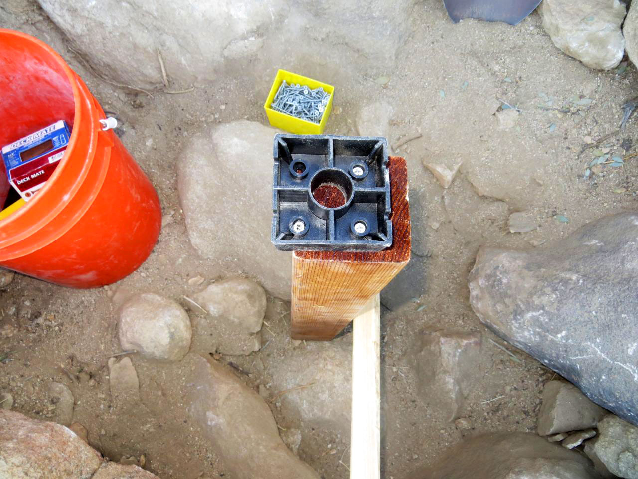 Fitting A Deck Post Foot To The Terrain