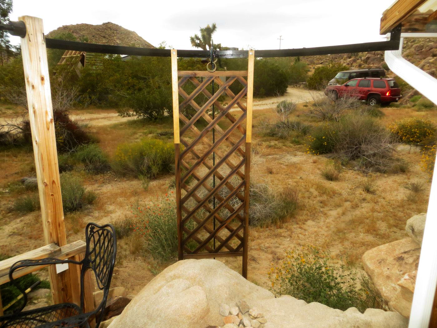 Hanging The Trellis With Zinc Hooks