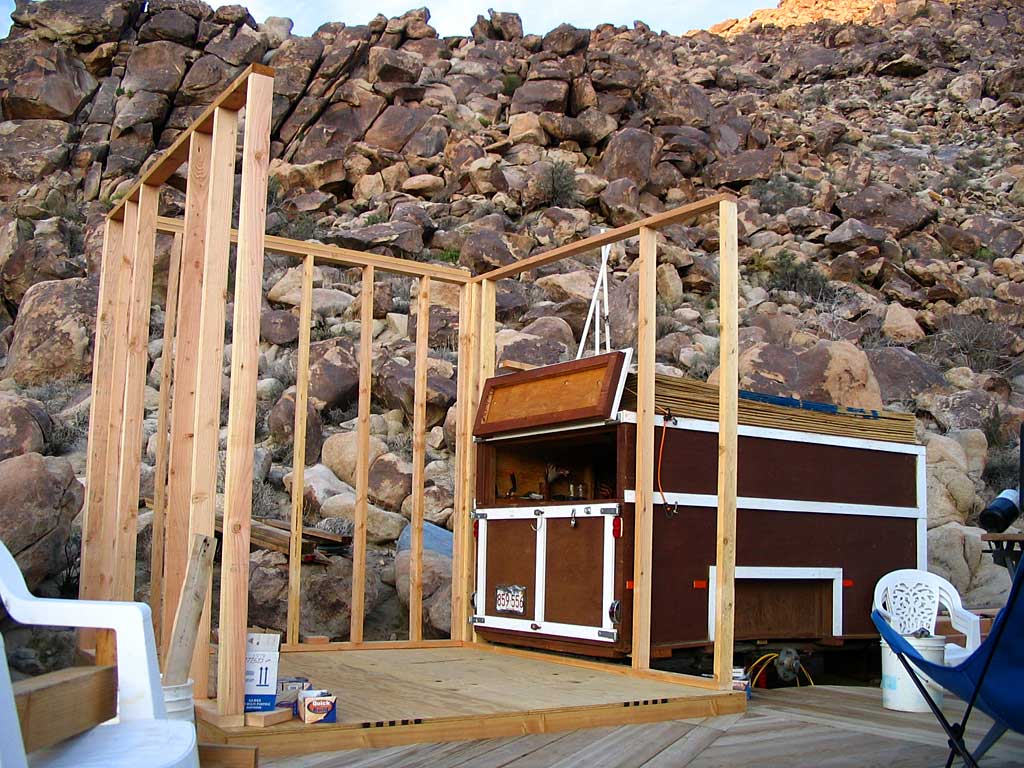 Framing the rear wall
