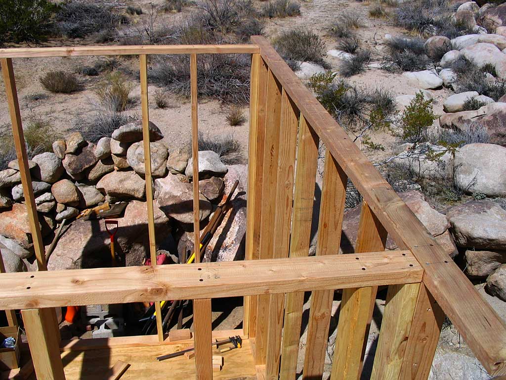 The top plate is extended to support the outer rafters