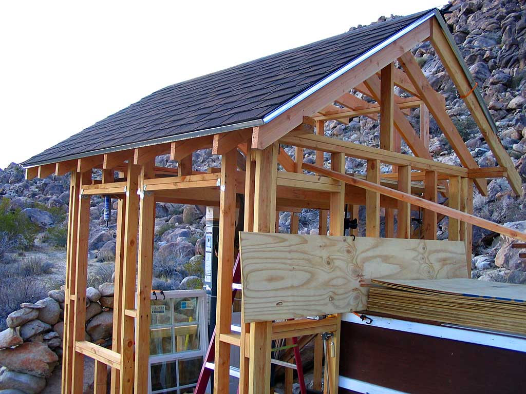 The front roof is shingled