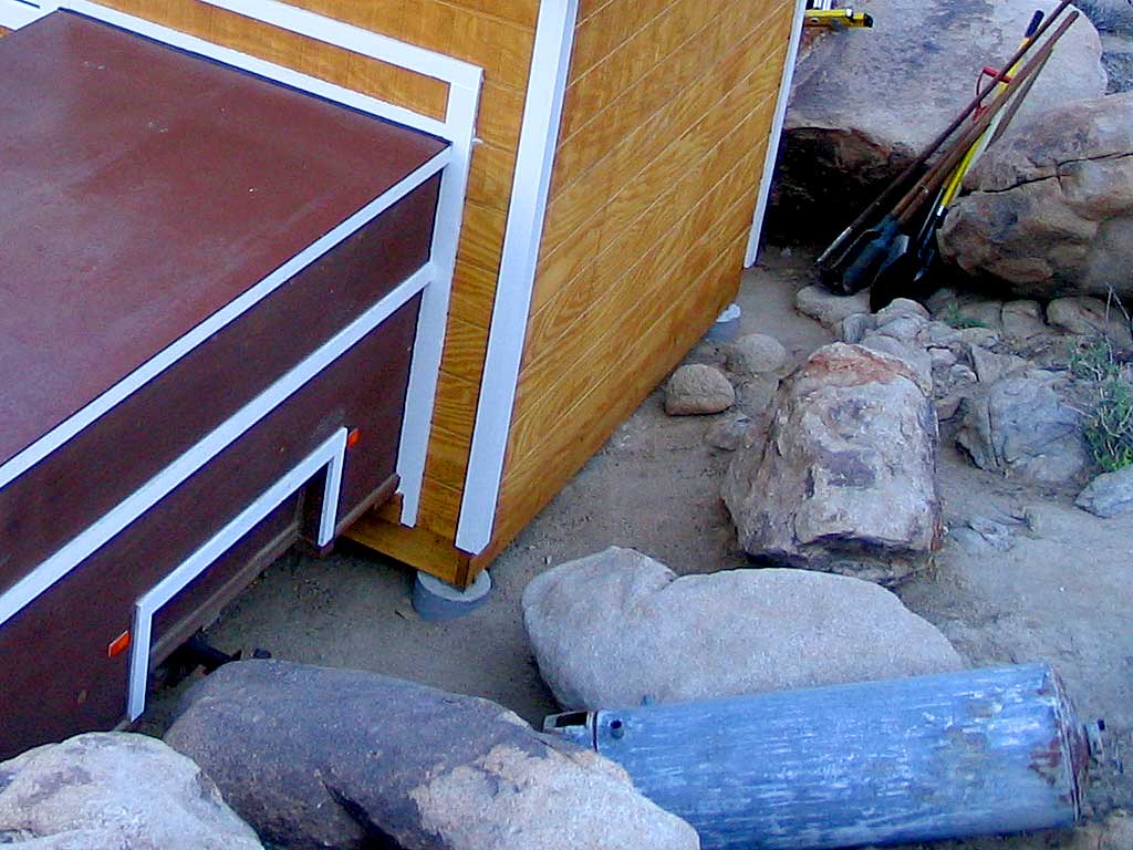 Two sono tube footings 11 weeks after pouring