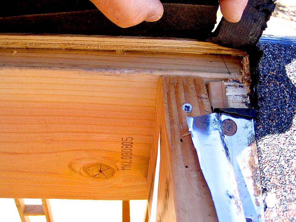 Cutting in to accomodate the dormer roof overhang