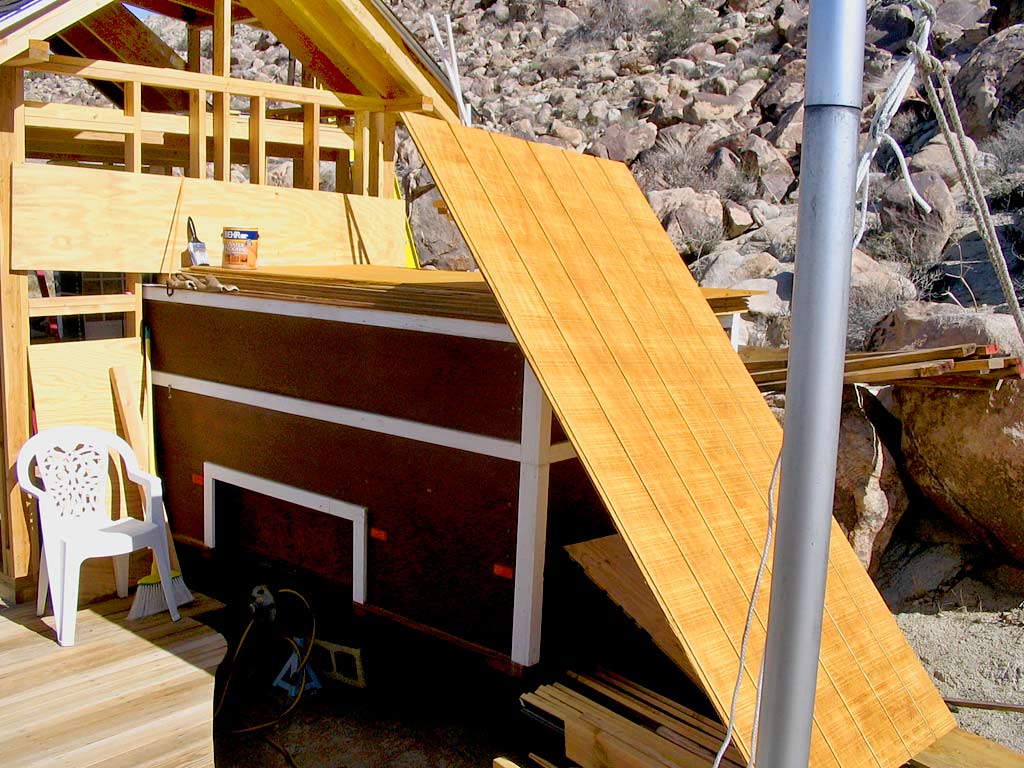 Waterproofing/staining the T1-11 wall paneling