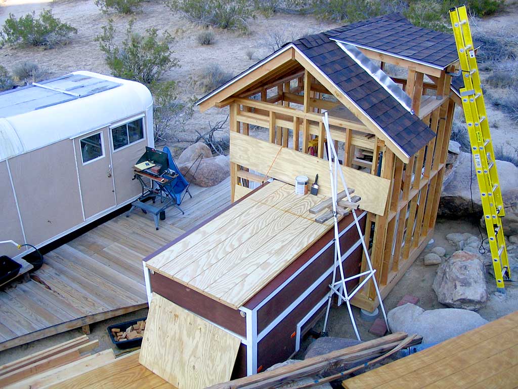 The dormer roof is shingled