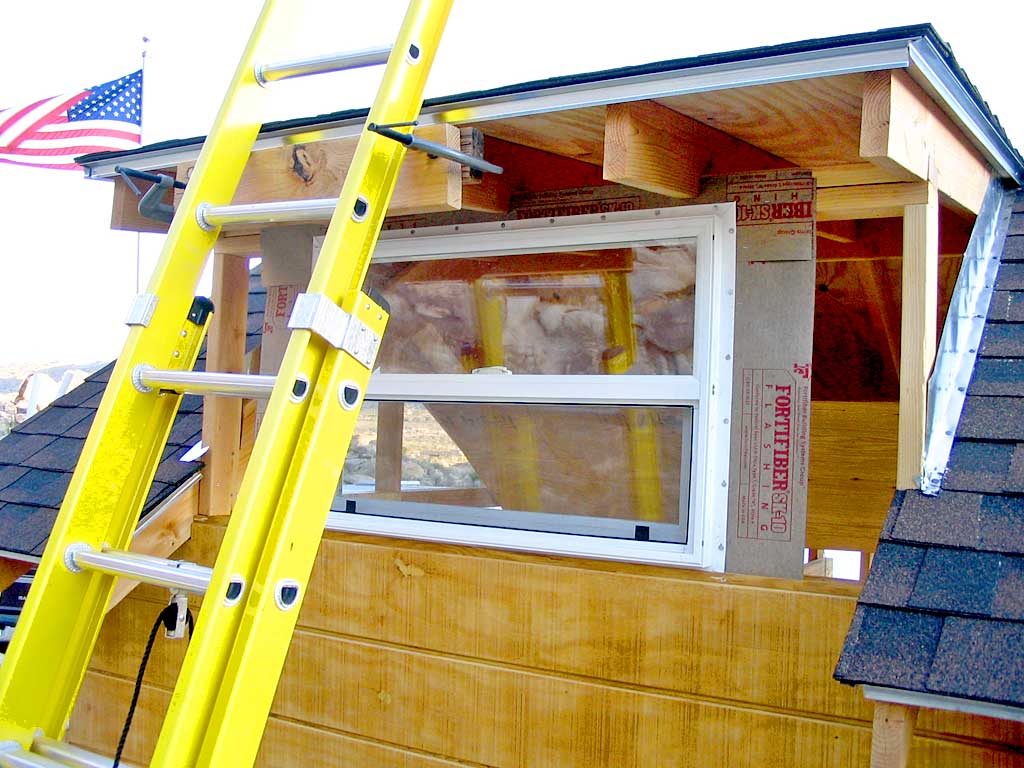 The dormer window outside