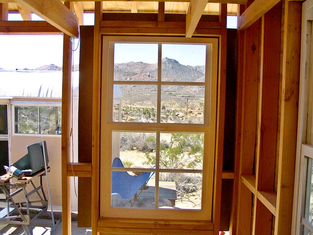 The window and flashing from the inside