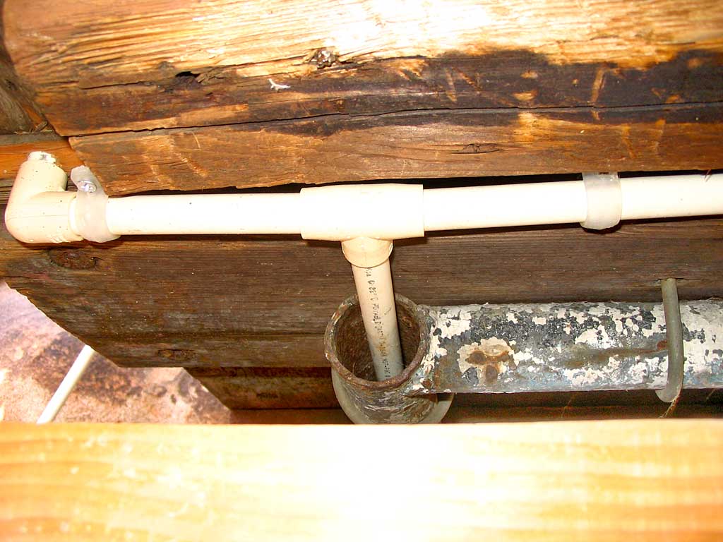 The trailer wiring runs through this PVC conduit