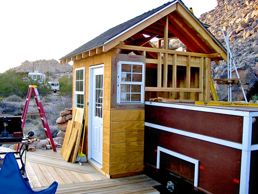 The window on the south side has been installed