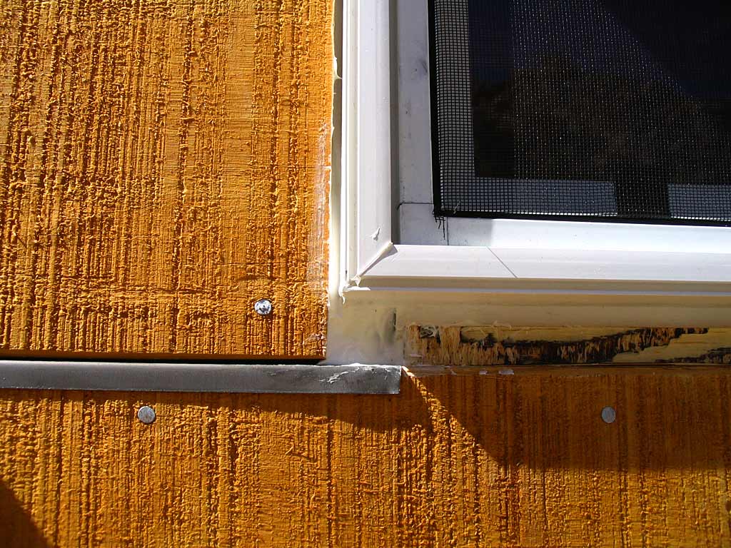 All window bottom corners were caulked to channel rain and condensation away