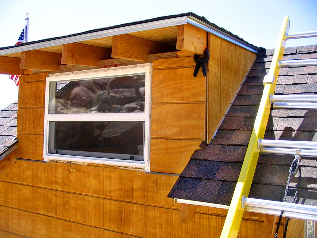 The jig cut paneling fits nicely into the eave