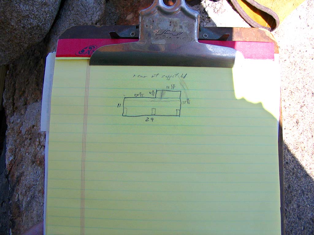 Sketching the north-east rear soffit board