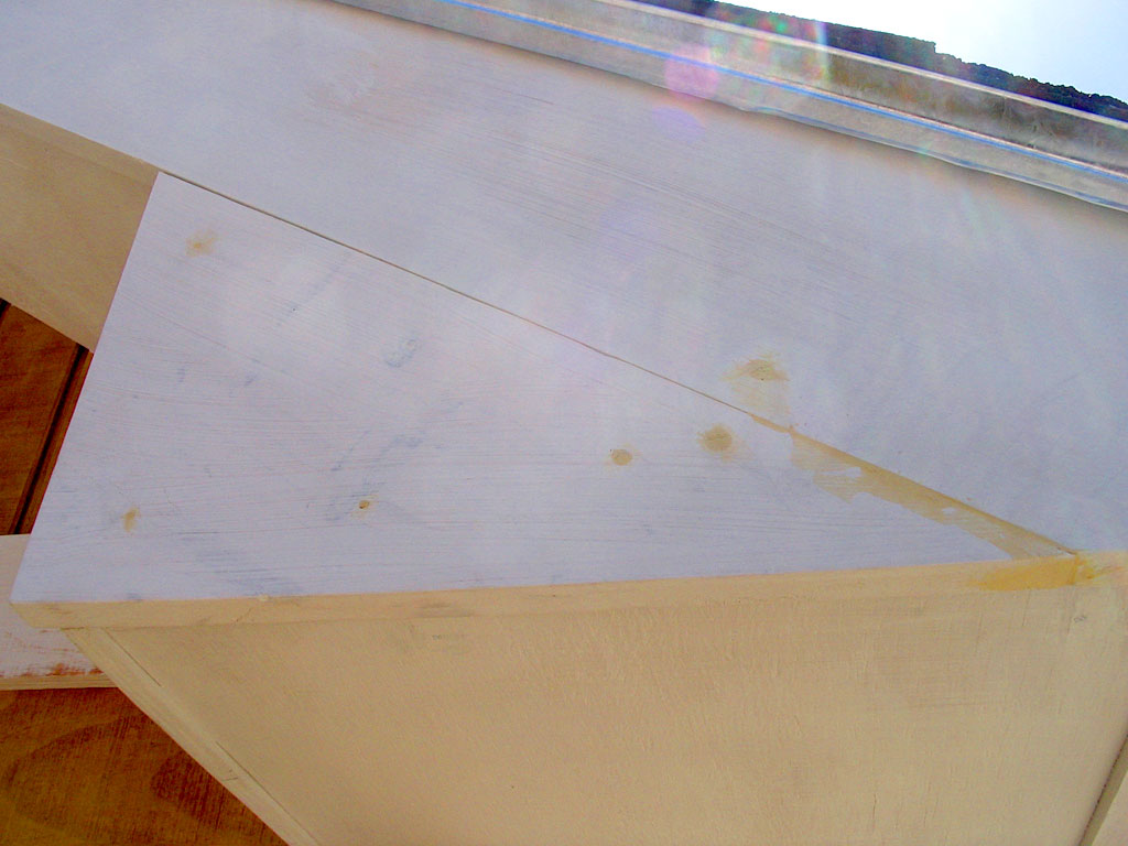 Soffit end is closed in and puttied