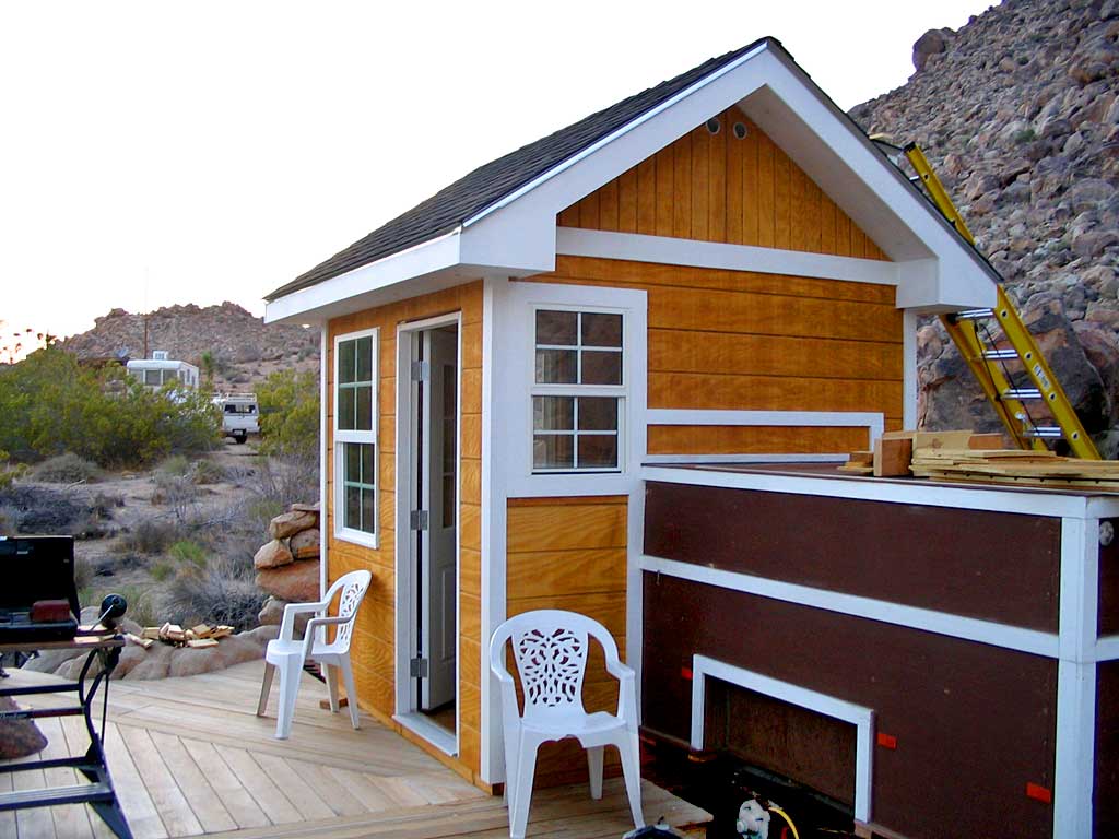 Some corner trim is installed