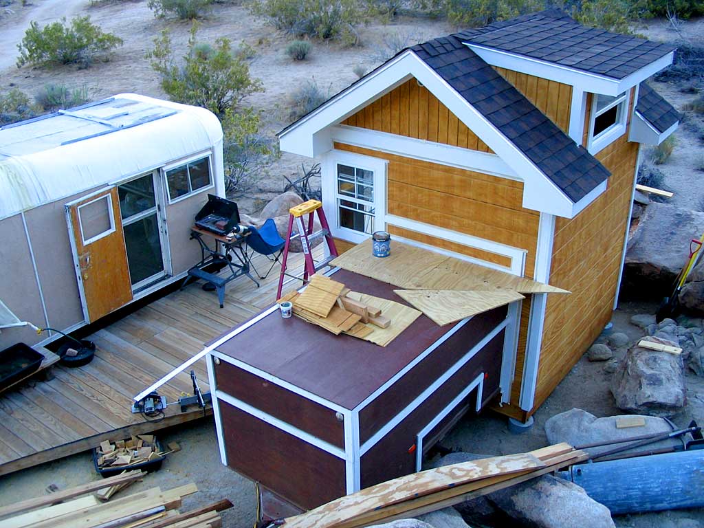 The south trim is taped and ready for the top coat