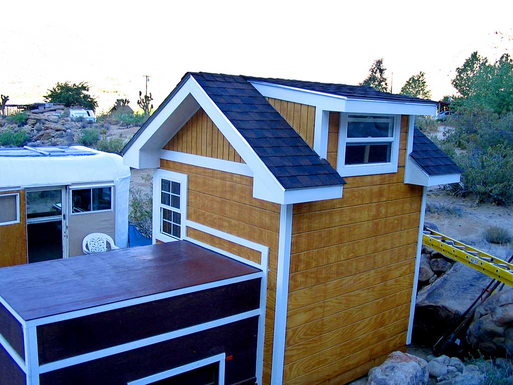 An overview of the completed shed exterior