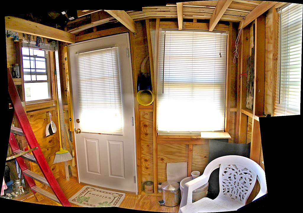 A composite of the west side interior