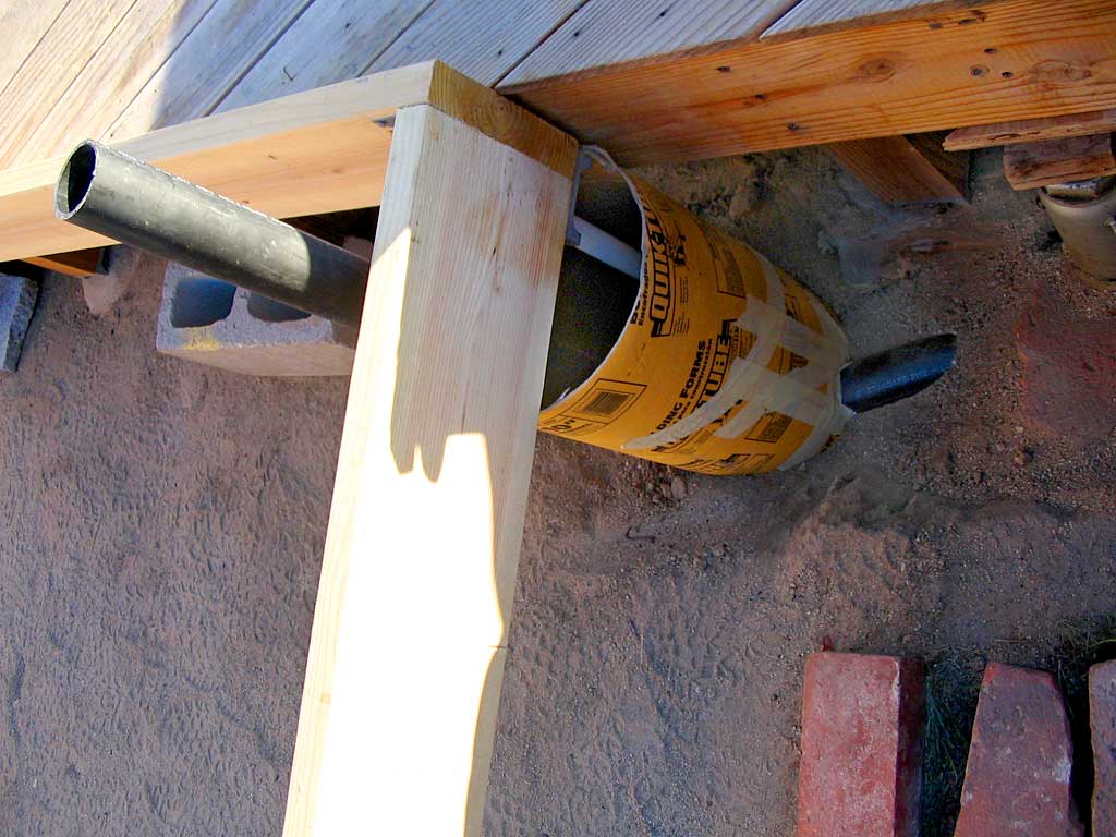 The drain pipe for the urinal is installed