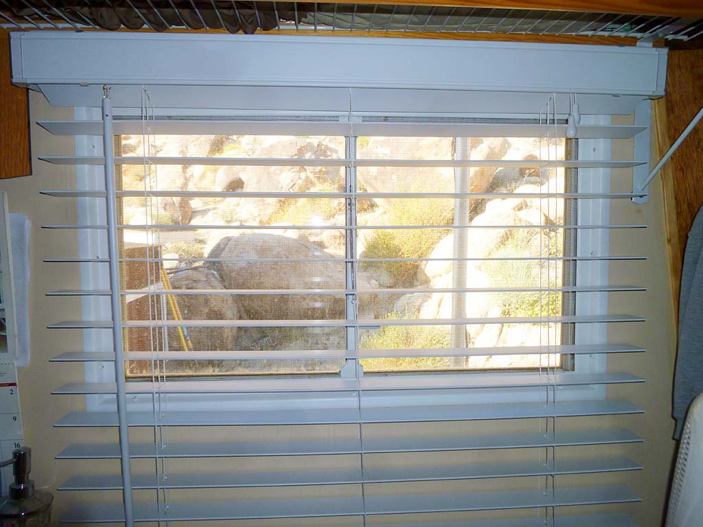 Installing A New Blind Over The Newly Painted Steel Trailer Window Frame