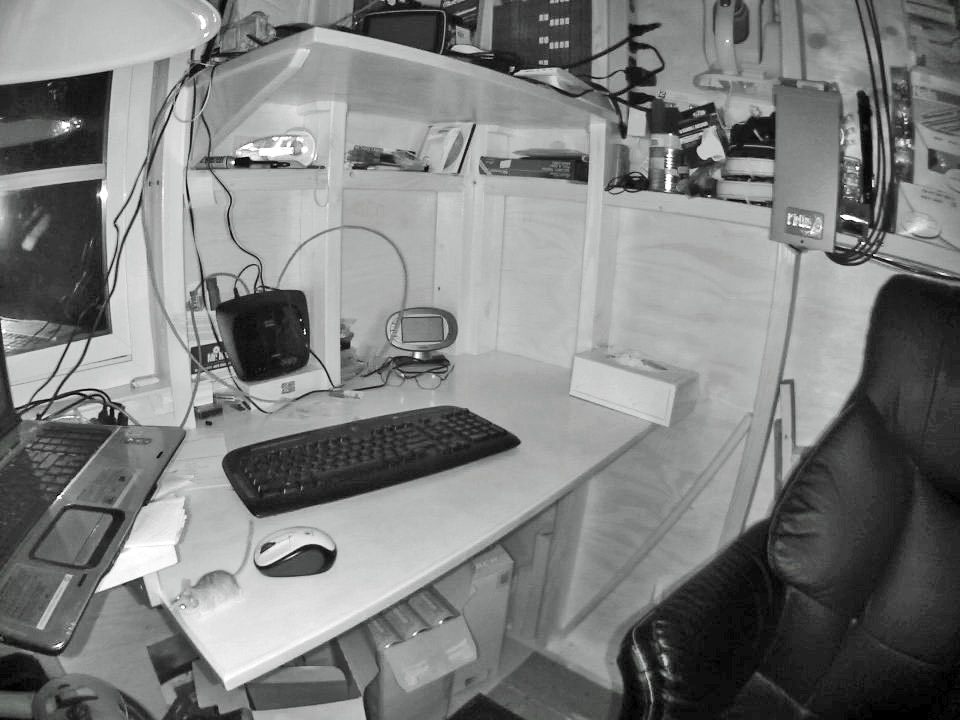 A Mouse And A Mouse (Infrared Night Vision Capture by a Logitech Alert