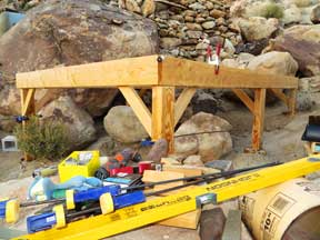 bracing the shed platform posts