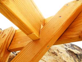 bracing a shed platform post