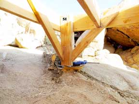 bracing a shed platform post