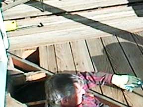 Trying To Crawl Under The Deck