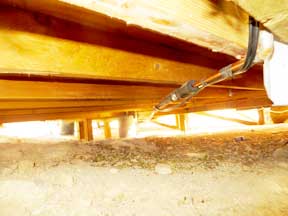 Running Heat Tape Along A Pipe Under The Utility House