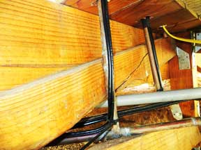 Running Heat Tape Along A Copper Pipe With Temporary Plastic Ties