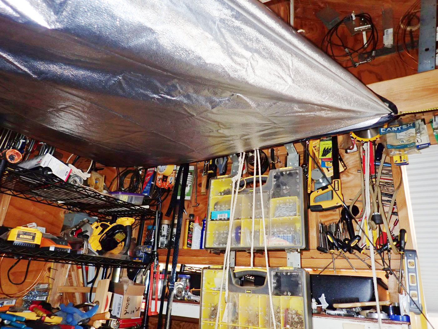 Reflective Side Of AllWeather Blanket To Cover Cooling Room