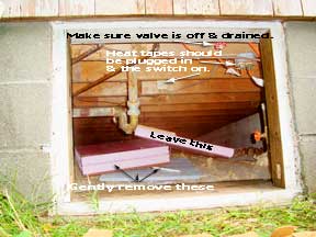 The cottage crawlspace insulating block parts before assembly