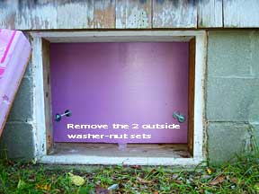 Installing the cottage crawlspace insulating block