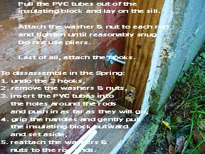 Securing the cottage crawlspace insulating block