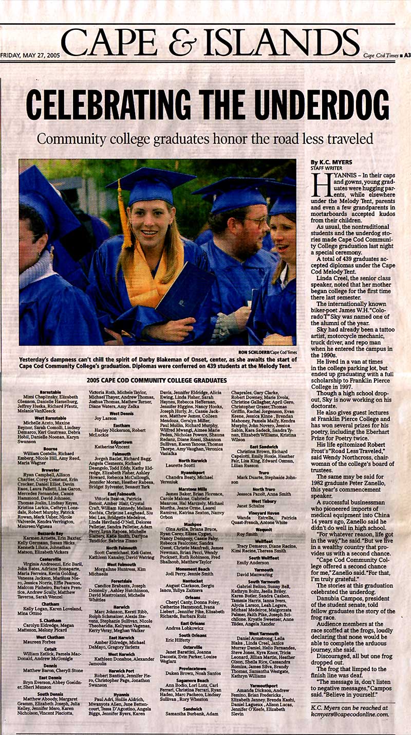 Cape Cod Times: Celebrating The Underdog