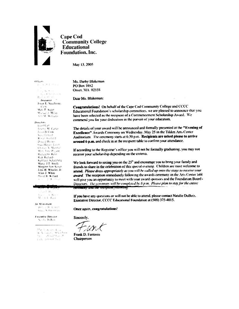 Commencement Scholarship Invitation