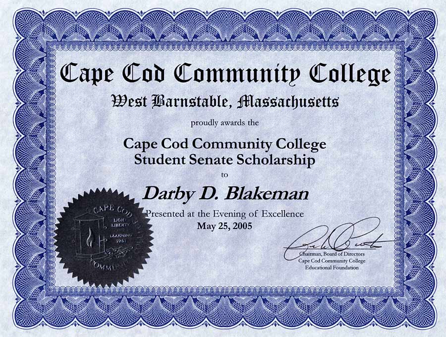 The Student Senate Scholorship Award