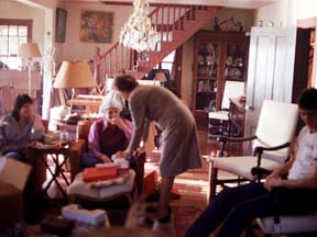 Elizabeth Leal Giebel, Hannah Giles, Virginia Blakeman and Erich Martin Giebel. Cataumet, MA. December 25, 1984