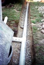 Installing drainage at the Murphy home on Mashnee Island, MA. Maybe May, 1988