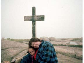 Brianny and Deb Blakeman. Acadia National Park. Near Bar Harbor, ME. Maybe June, 1988